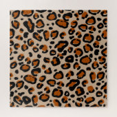 Luipaard bont ontwerp, naadloos patroon. legpuzzel (Horizontaal)