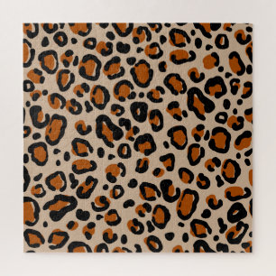 Luipaard bont ontwerp, naadloos patroon. legpuzzel