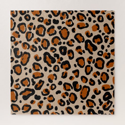Luipaard bont ontwerp, naadloos patroon. legpuzzel (Verticaal)