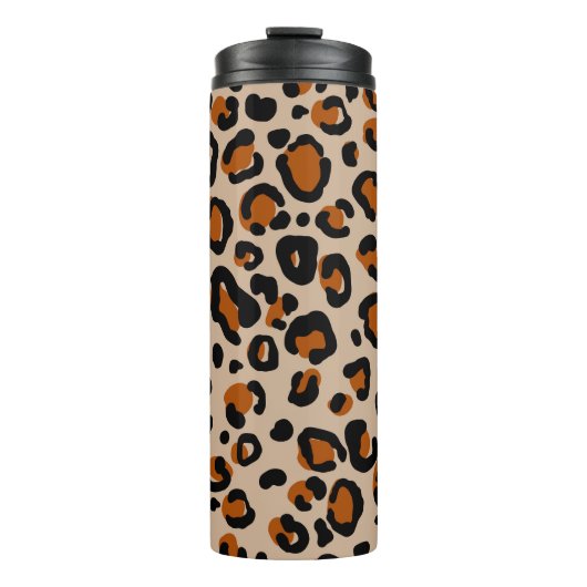 Luipaard bont ontwerp, naadloos patroon. thermosbeker (Voorkant)