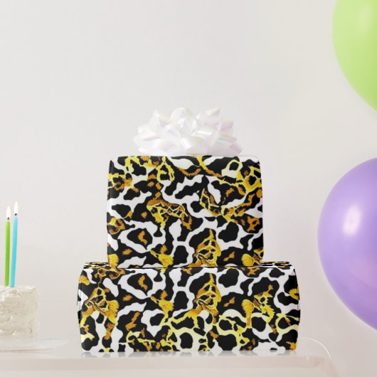 Luipaard Bont Print Patroon Verjaardag Cadeaupapier (Feestgeschenken)