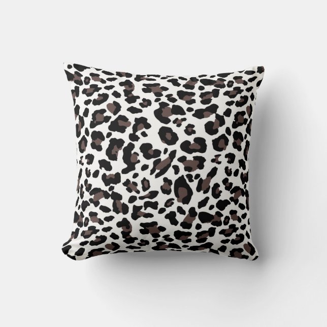 Luipaard bont print, wilde dieren grote katten, di kussen (Voorkant)