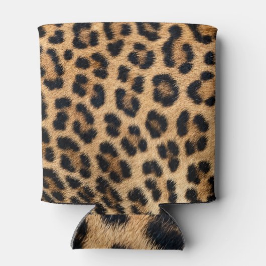 Luipaard bont textuur, natuurlijk patroon. blikjeskoeler (Achterkant)