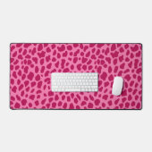 Luipaard bontpatroon Trendy y y2k Fuchsia Roze Bureaumat (Keyboard & Muis)