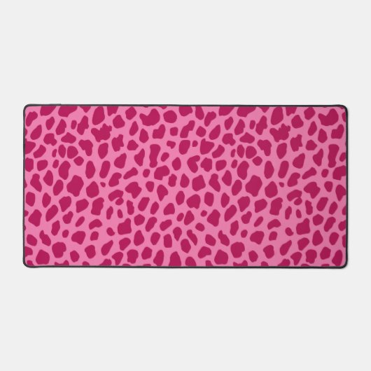 Luipaard bontpatroon Trendy y y2k Fuchsia Roze Bureaumat (Voorkant)