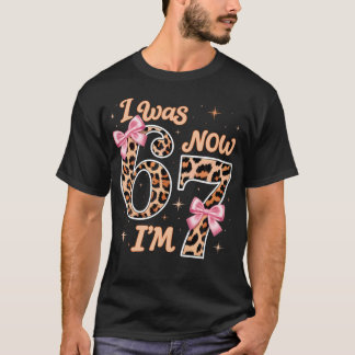 Luipaard Boog Ik Was 6 Nu BEN IK 7 Zes Zeven 7e T-shirt
