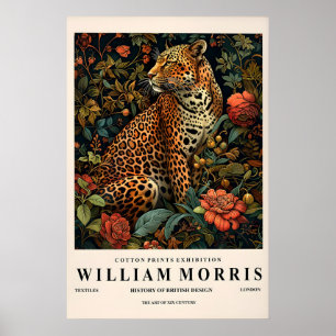 Luipaard Botanische Kunstprint William Morris Stij Poster
