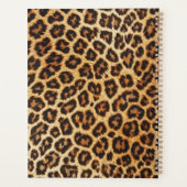 Luipaard bruin bronzen patroon gouden folie streep planner (Achterkant)