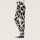 Luipaard bruine & zwarte huid print leggings (Links)
