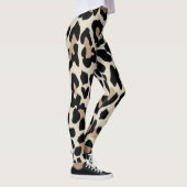 Luipaard bruine & zwarte huid print leggings (Rechts)