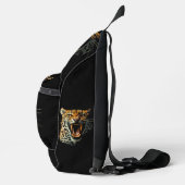 Luipaard brullende aanval hoofd accessoire pouch sling bag (Rechts)