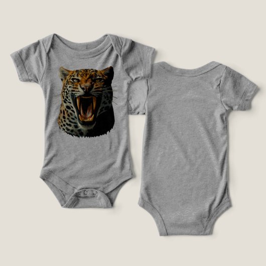 Luipaard brullende aanvalskop (Ontwerp Voorkant & Achterkant)