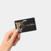 Luipaard brullende aanvalskop badge (Handheld)