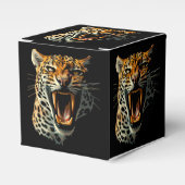 Luipaard brullende aanvalskop bedankdoosjes (Voorkant Zijde)