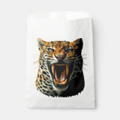 Luipaard brullende aanvalskop bedankzakje (Voorkant)