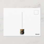 Luipaard brullende aanvalskop briefkaart (Achterkant)