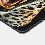 Luipaard brullende aanvalskop bureaumat (Hoek)