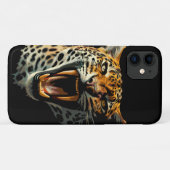 Luipaard brullende aanvalskop Case-Mate iPhone case (Achterkant (horizontaal))