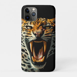 Luipaard brullende aanvalskop Case-Mate iPhone case