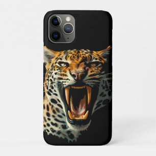 Luipaard brullende aanvalskop Case-Mate iPhone case