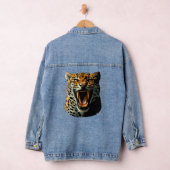 Luipaard brullende aanvalskop denim jacket (Hangar)