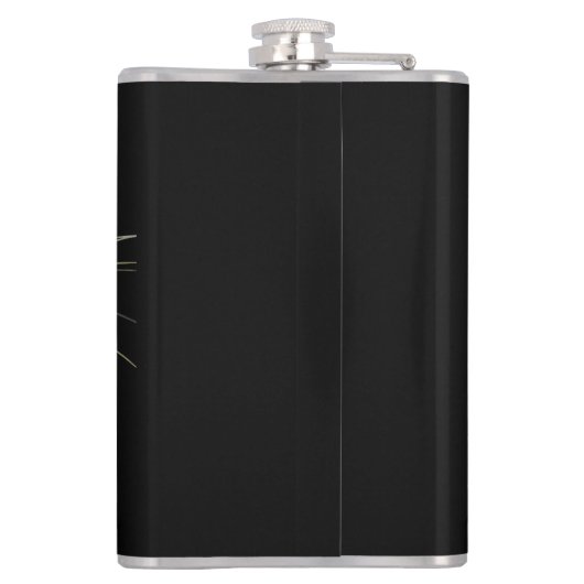 Luipaard brullende aanvalskop heupfles (Achterkant)