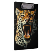Luipaard brullende aanvalskop klembord (Rechts)