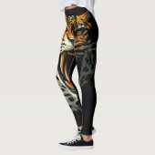 Luipaard brullende aanvalskop leggings (Links)