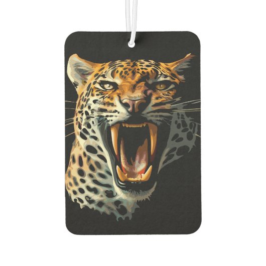 Luipaard brullende aanvalskop luchtverfrisser (Achterkant)