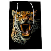 Luipaard brullende aanvalskop medium cadeauzakje (Voorkant)