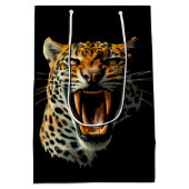 Luipaard brullende aanvalskop medium cadeauzakje (Achterkant)