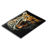 Luipaard brullende aanvalskop notitieboek (Linkerzijde)