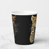 Luipaard brullende aanvalskop papieren bekers (Links)