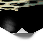 Luipaard brullende aanvalskop perfect poster (Hoek)