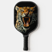 Luipaard brullende aanvalskop pickleball paddle (Achterkant)