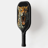 Luipaard brullende aanvalskop pickleball paddle (Links)