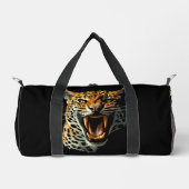 Luipaard brullende aanvalskop plunjezak (Voorkant)