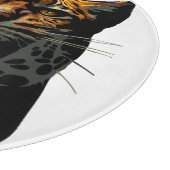 Luipaard brullende aanvalskop snijplank (Hoek)