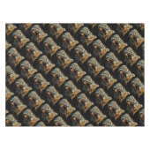 Luipaard brullende aanvalskop tafelkleed (Voorkant (Horizontaal))