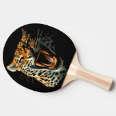 Luipaard brullende aanvalskop tafeltennisbatje (Zijkant)