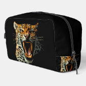 Luipaard brullende aanvalskop toilettasje (Rechterhoek)