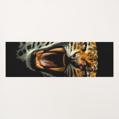 Luipaard brullende aanvalskop yogamat (Achterkant (horizontaal))