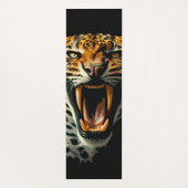 Luipaard brullende aanvalskop yogamat (Achterkant)
