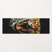 Luipaard brullende aanvalskop yogamat (Voorkant (horizontaal))