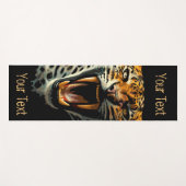 Luipaard brullende aanvalskop yogamat (Voorkant (horizontaal))