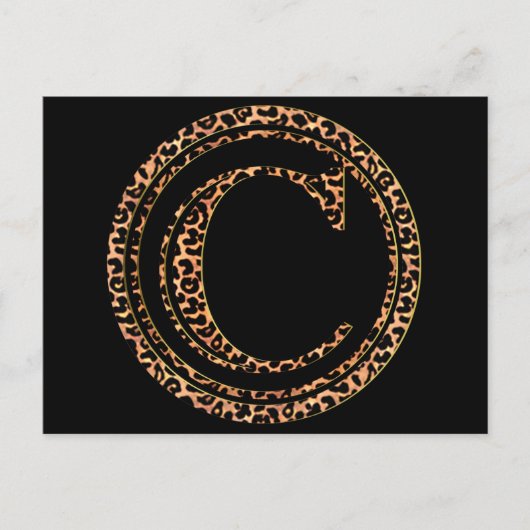 luipaard C Briefkaart (Voorkant)