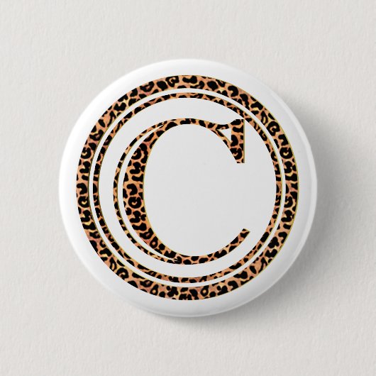 luipaard C Ronde Button 5,7 Cm (Voorkant)