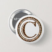 luipaard C Ronde Button 5,7 Cm (Voorkant /achterkant)