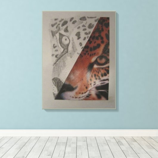 Luipaard Canvas Print (Insitu (Houten vloer))