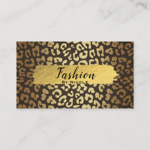 Luipaard Cheetah Dierenhuid Print Glam Modern Visitekaartje